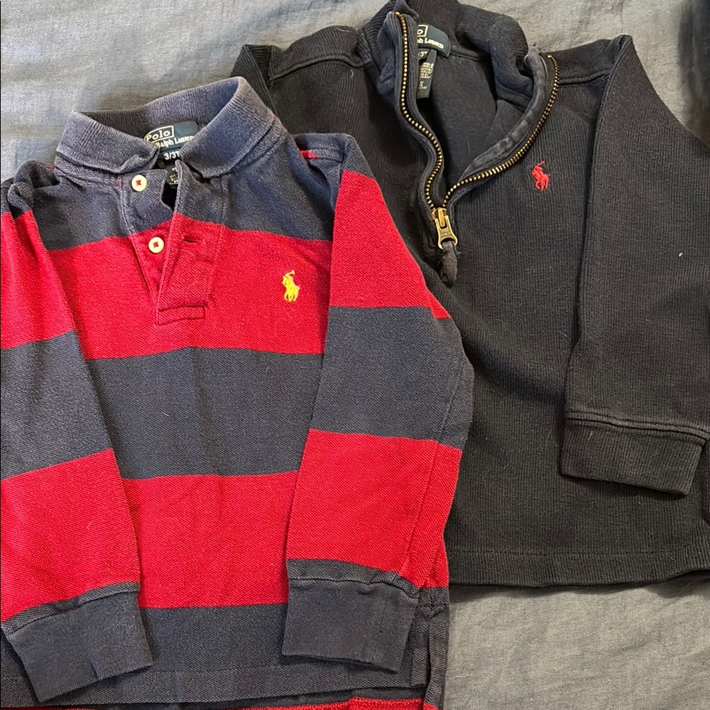 3T Polo by Ralph Lauren Kids Red and Navy Bundle